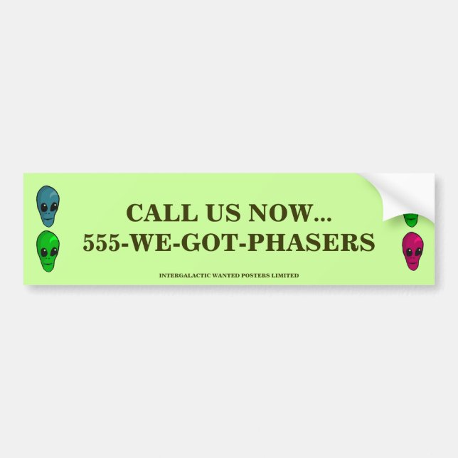 cALL US NOW Bumper Sticker (Front)