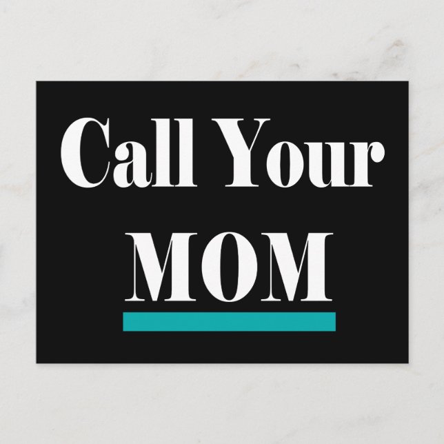 Call Your Mum Fun Gift Postcard (Front)