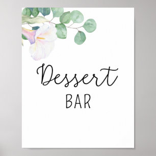 Calla and eucalyptus - Dessert bar poster