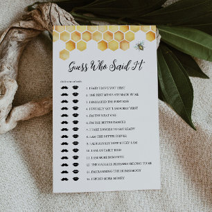CALLA Bee Guess Who Said It Bridal Shower Game