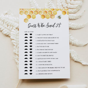 CALLA Bee Guess Who Said It Bridal Shower Game Invitation