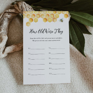 CALLA Bee How Old Were They Bridal Shower Game