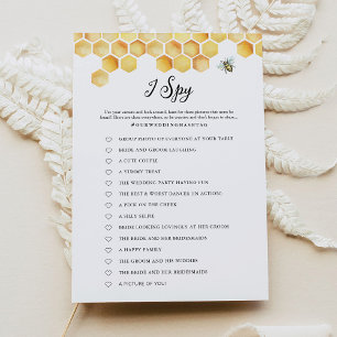CALLA Bee I Spy Wedding Game Card