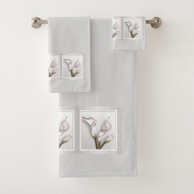 Calla Bouquet Bath Towel Set (Insitu)