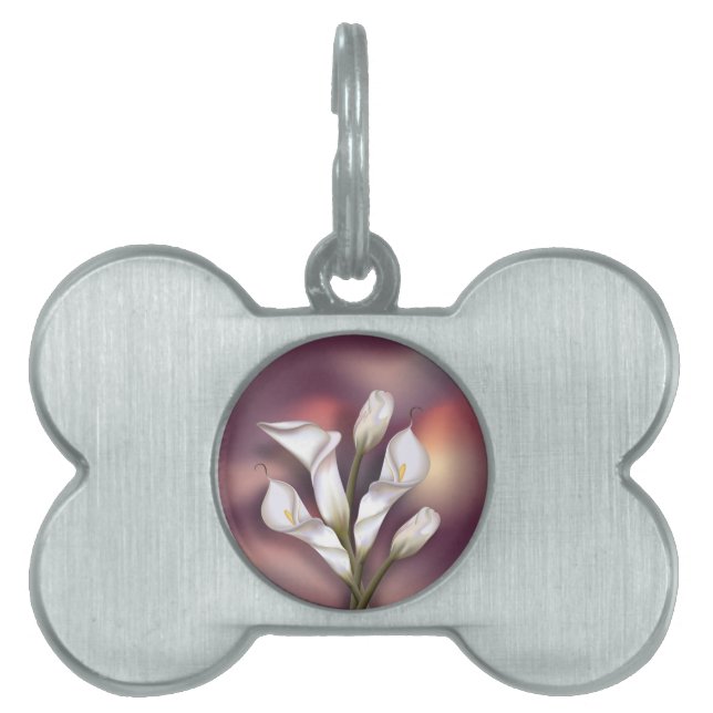 Calla Bouquet Pet Name Tag (Front)