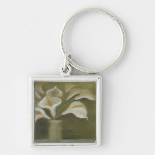 Calla Cut Flowers In A Vase Artistic Still Life Key Ring