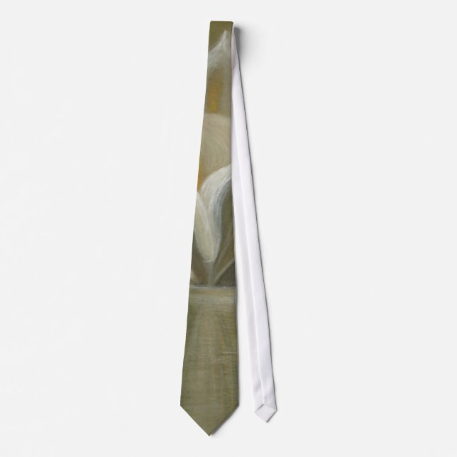 Calla Cut Flowers In A Vase Artistic Still Life Tie (Front)