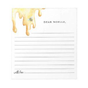 CALLA Honey Bee Time Capsule Baby Shower Card Notepad