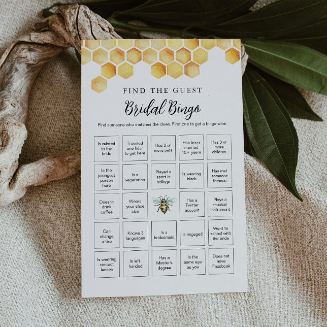 CALLA Honeycomb Find the Guest Bridal Bingo Game (Creator Uploaded)