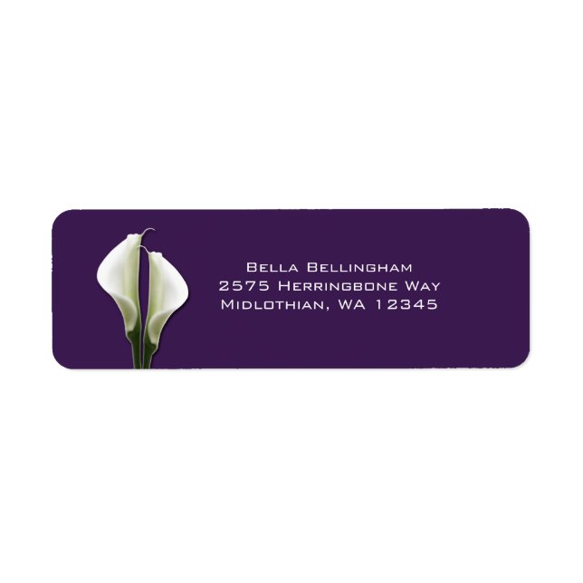 Calla Lilies Address Labels (Front)