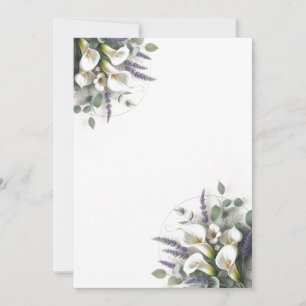 Calla Lilies and Lavender Invitation