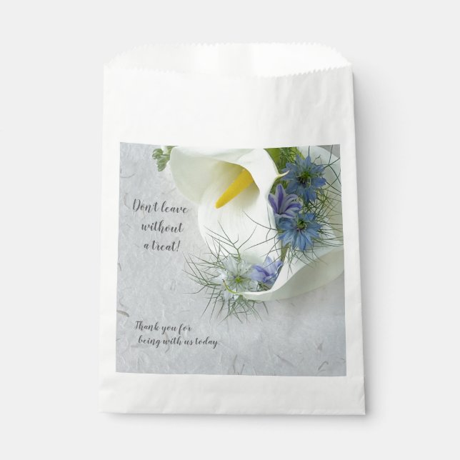 Calla lilies and nigella flowers favour bags (Front)