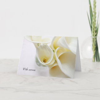Calla lilies arranged sympathy holiday card