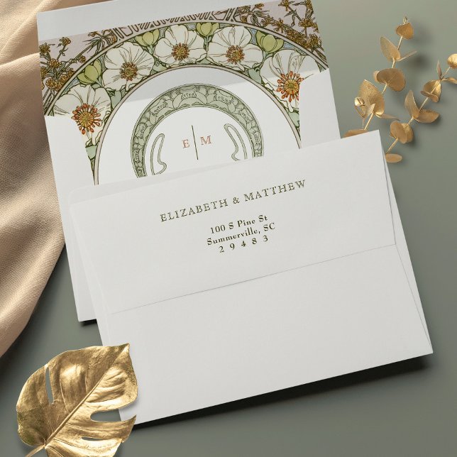 Calla Lilies Art Nouveau Vintage Envelope (Creator Uploaded)
