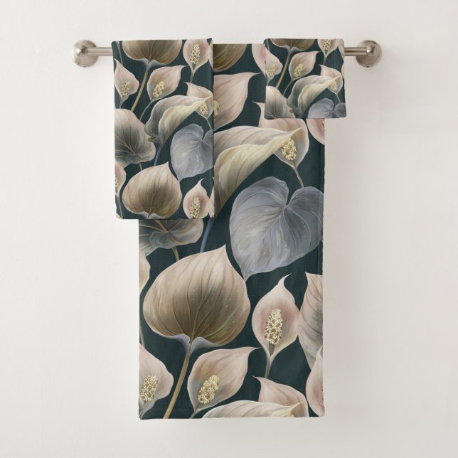 Calla lilies  bath towel set (Insitu)
