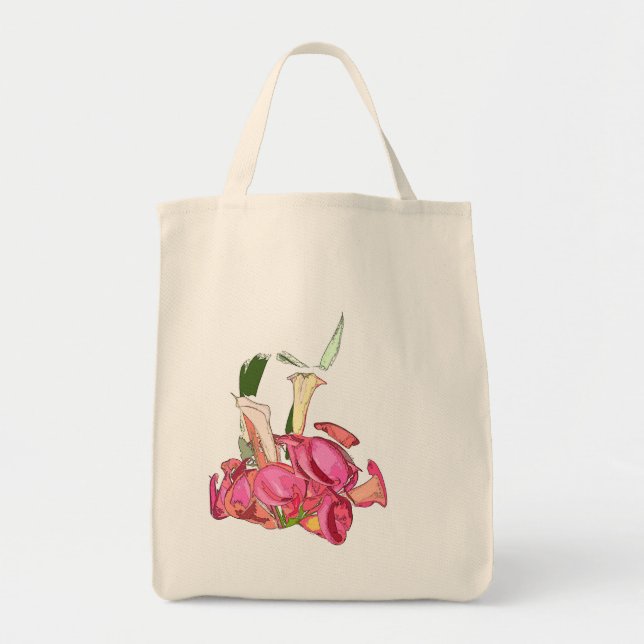 Calla Lilies Flowers Purse Tote Bag (Front)