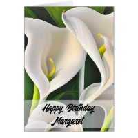 Calla Lilies Happy Birthday Card