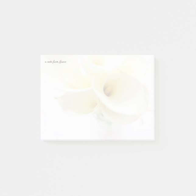 Calla lilies in vase fade post-it notes (Front)