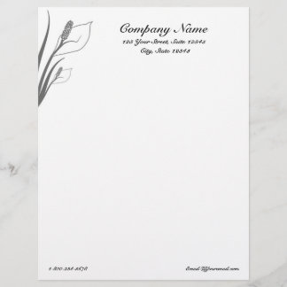 Calla Lilies Letterhead