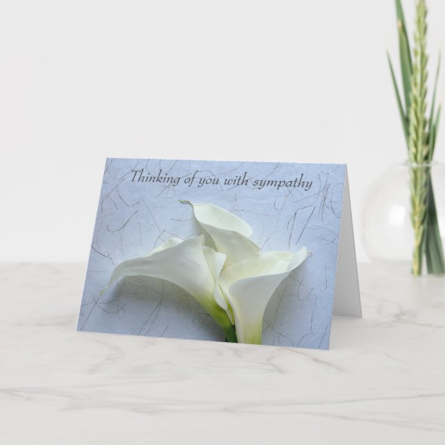 Calla lilies on pretty background Greeting Card (Front)