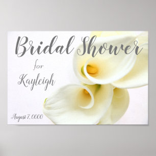 Calla lilies overhead closeup poster