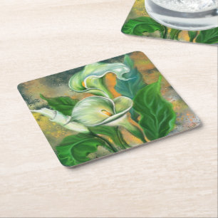 Calla Lilies Paper Coaster