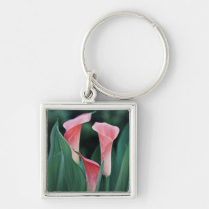 Calla Lilies Pink Flowers Key Ring
