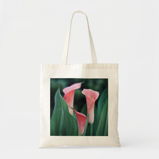 Calla Lilies Pink Flowers Tote Bag (Front)