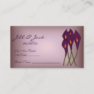 Calla Lilies (Purple) Seating Cards