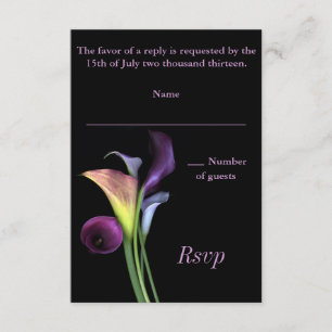 Calla Lilies RSVP card
