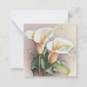Calla lilies watercolor card