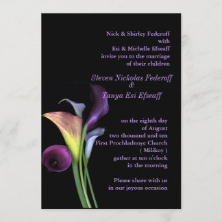 Calla Lilies Wedding Invitation