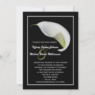 Calla Lilies Wedding Invitation - White Calla Lily