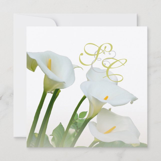 Calla lilies, wedding Invitations (Front)