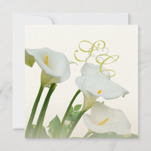 Calla lilies, wedding Invitations