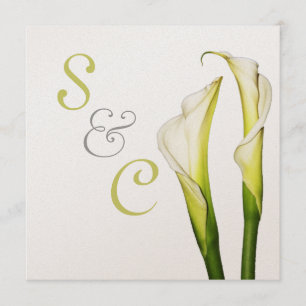 Calla lilies, wedding Invitations