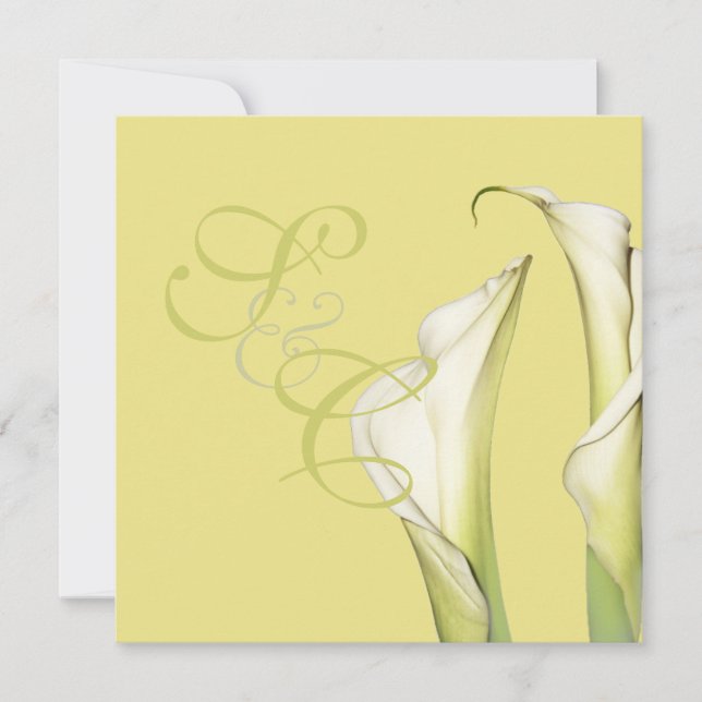 Calla lilies, wedding Invitations (Front)