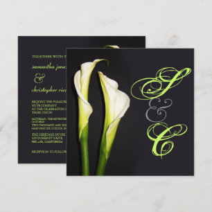 CALLA LILIES WEDDING INVITATIONS/DIY BACKGROUND INVITATION