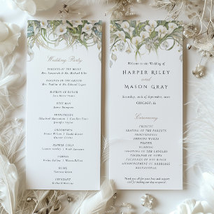 Calla Lilies Wedding Program Pastel Colours Invitation