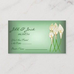 Calla Lilies (White) Seating Cards