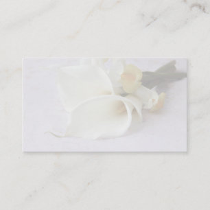 calla lilies with iris business card