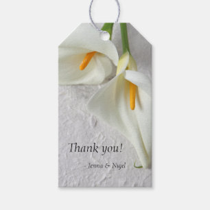 Calla lilies with room for text gift tags
