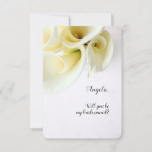 Calla lilies with text space bridesmaid invite
