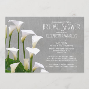 Calla Lillies Bridal Shower Invitations
