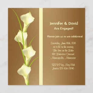 Calla Lillies Engagement Invitation