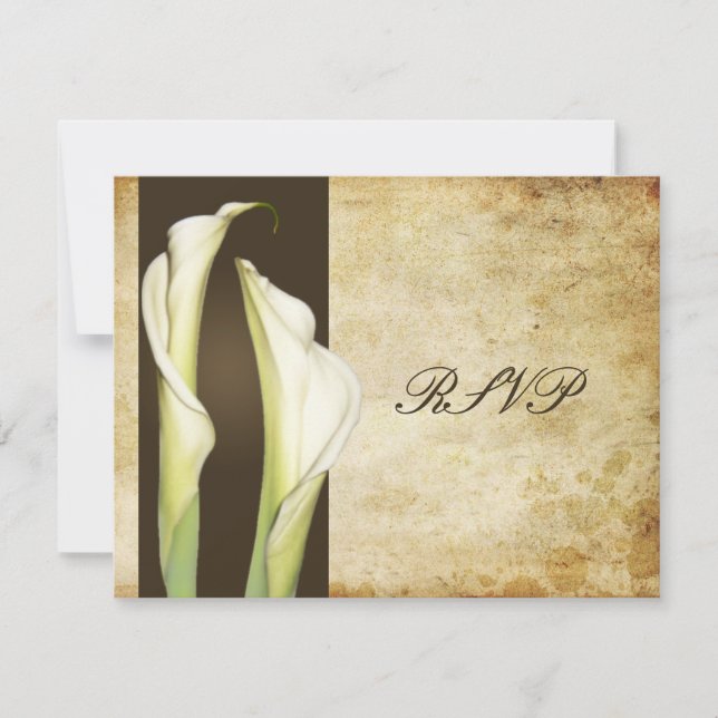Calla Lillies LARGE RSVP for 5x7 invitations (Front)