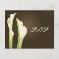Calla Lillies RSVP cards require 5x7 invitations