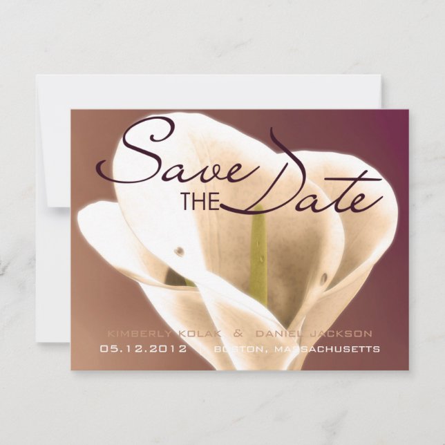 Calla Lillies • Save the Date (Front)
