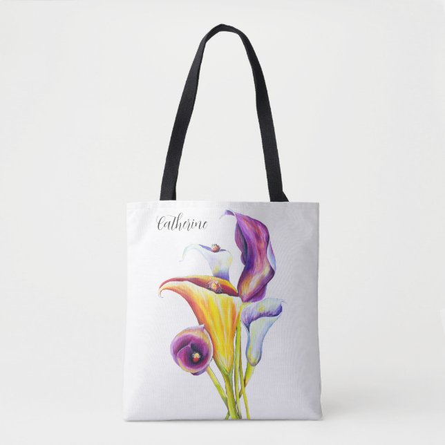 Calla Lillies Tote Bag (Front)