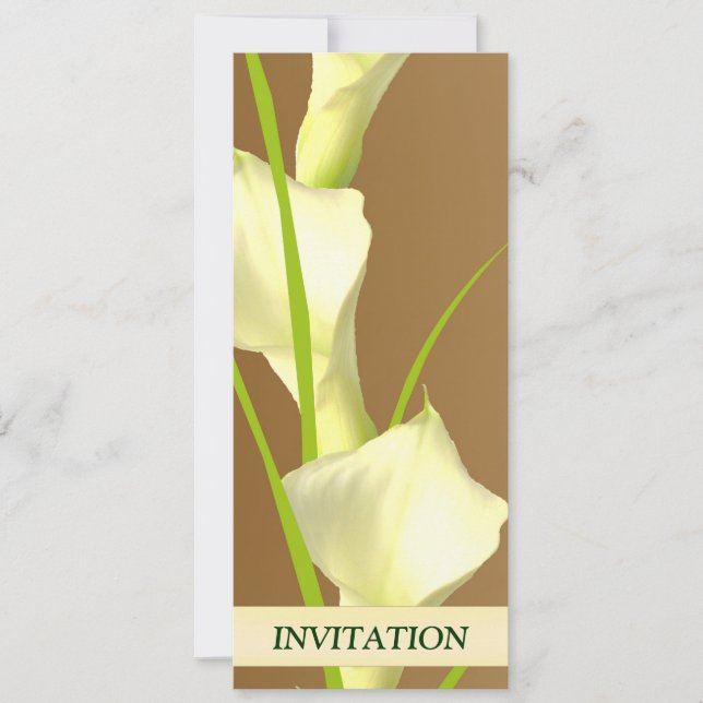 Calla Lillies Wedding Invitation (Front)